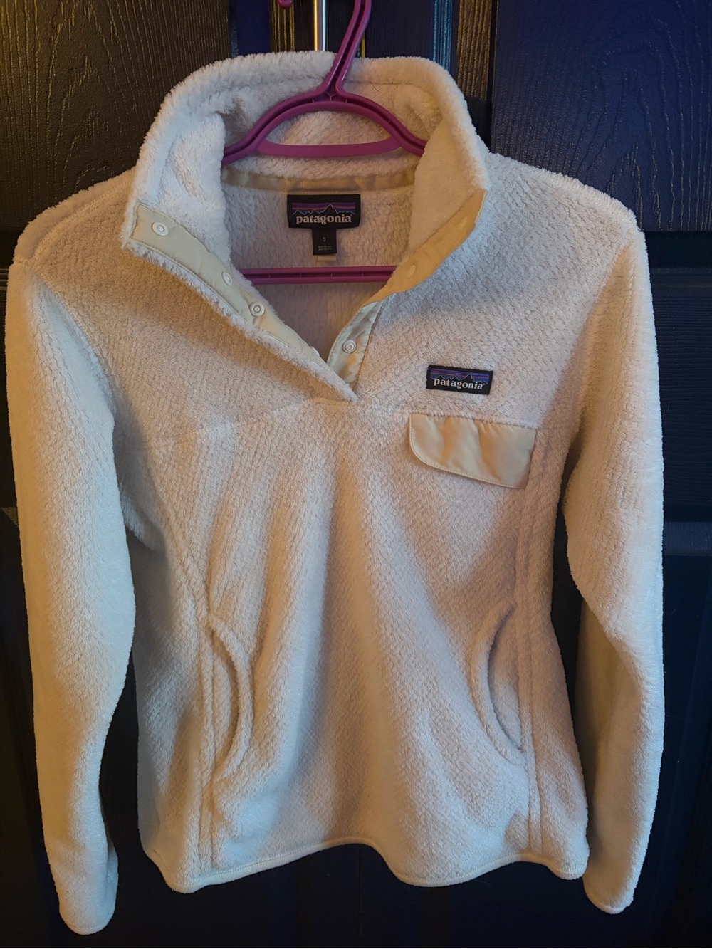 Patagonia Women's Cream Snap-Neck Fleece Pullover